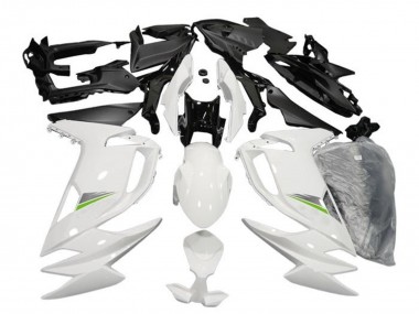 Migliori Carena Moto Kawasaki Ninja 650 EX650 2020-2024 - Lucido Bianco Verde