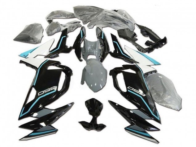 Migliori Carena Moto Kawasaki Ninja 650 EX650 2020-2025 - Bianco Blu Nero Lucido