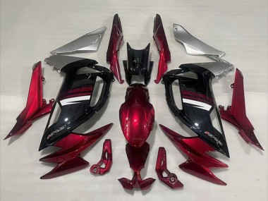 Migliori Carena Moto Kawasaki Ninja 650 EX650 2020-2024 - Rosso Argento Bianco Nero