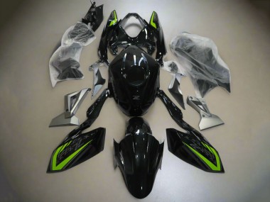 Migliori Carena Moto Kawasaki Z400 2018-2024 - Nero Lucido Verde Argento