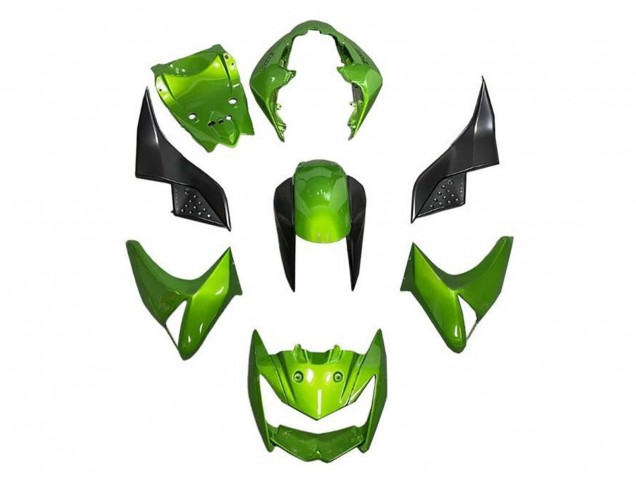 Migliori Carena Moto Kawasaki Z1000 2007-2009 - Verde Nero