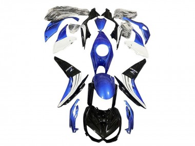 Migliori Carena Moto Kawasaki Z1000 2014-2019 - Blu Bianco Nero Lucido