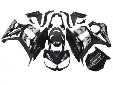 Migliori Carena Moto Kawasaki Z1000SX 2010-2016 - Nero Lucido Bianco Mobil West