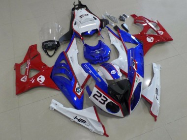 Migliori Carena Moto BMW S1000RR 2009-2014 - Bianco Rosso Blu HP