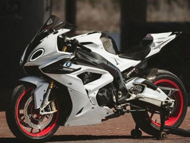 Migliori Carena Moto BMW S1000RR 2017-2018 - Bianco Falso Fibra di Carbonio