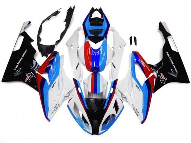 Migliori Carena Moto BMW S1000RR 2017-2018 - Bianco Blu Rosso Nero Banda