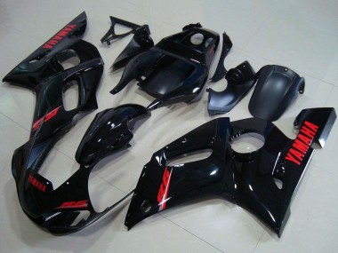 Migliori Carena Moto Yamaha YZF R6 1998-2002 - Nero Lucido Rosso Decals