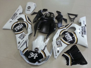 Migliori Carena Moto Yamaha YZF R6 1998-2002 - Bianco Nero Motul Lucky Strike 34
