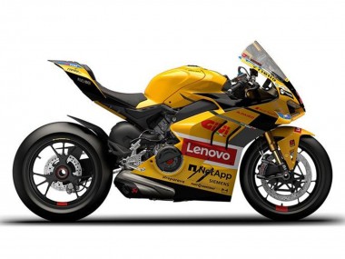Migliori Carena Moto Ducati Panigale V4 V4S 2022-2024 - Giallo Rosso Lenovo