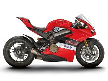 Migliori Carena Moto Ducati Panigale V4 V4S 2018-2019 - Rosso Nero Bianco Valsir