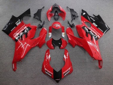 Migliori Carena Moto Ducati Panigale V4 V4S 2020-2021 - Rosso Nero Lucido Lenovo