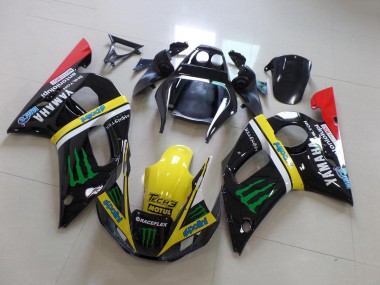 Migliori Carena Moto Yamaha YZF R6 1998-2002 - Nero Lucido Giallo Rosso Verde Motul Mostro