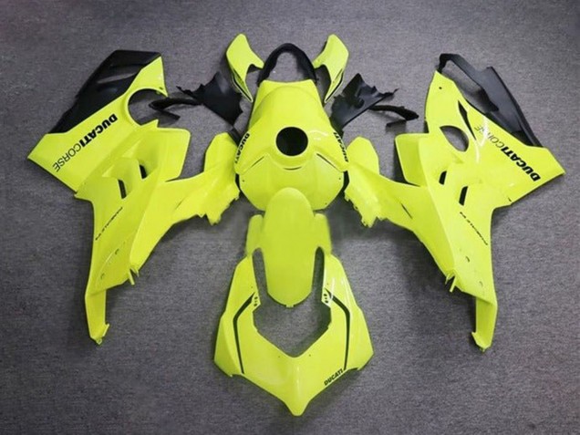 Migliori Carena Moto Ducati Panigale V4 V4S 2020-2021 - Neon Giallo Nero Lucido Corse