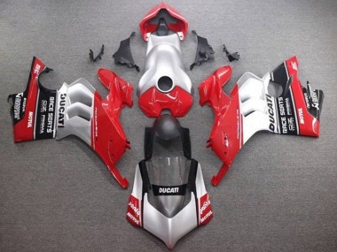 Migliori Carena Moto Ducati Panigale V4 V4S 2020-2021 - Argento Rosso Nero Lucido