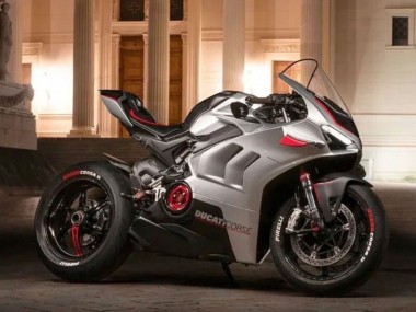 Migliori Carena Moto Ducati Panigale V4 V4S 2020-2021 - Argento Rosso Nero