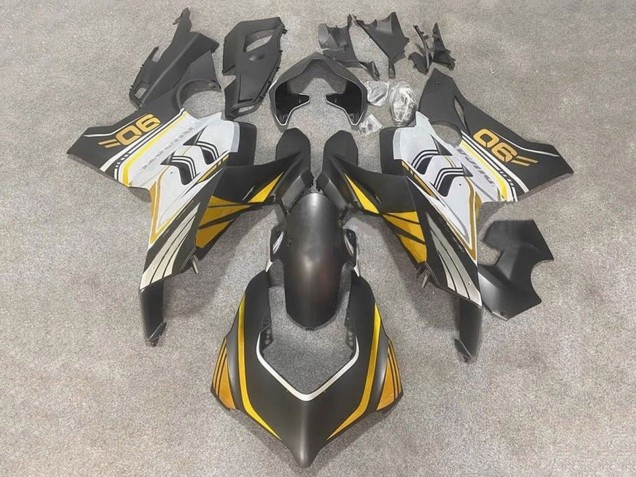 Migliori Carena Moto Ducati Panigale V4 V4S 2020-2021 - Bianco Oro Nero Opaco