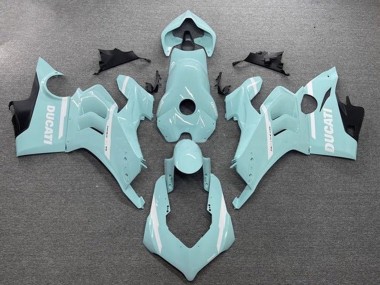 Migliori Carena Moto Ducati Panigale V4 V4S 2020-2021 - Azzurro Chiaro Bianco