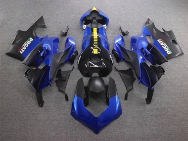 Migliori Carena Moto Ducati Panigale V4 V4S 2020-2021 - Blu Giallo Nero Opaco