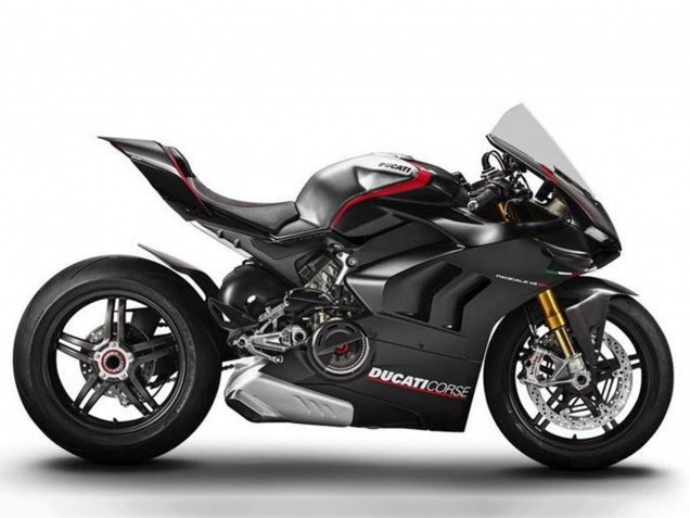 Migliori Carena Moto Ducati Panigale V4 V4S 2020-2021 - Argento Rosso Nero Lucido Corse