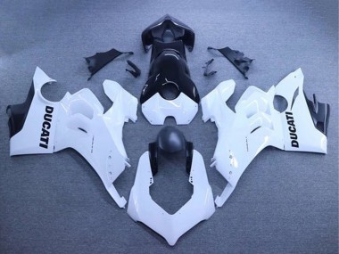 Migliori Carena Moto Ducati Panigale V4 V4S 2020-2021 - Bianco Nero Lucido