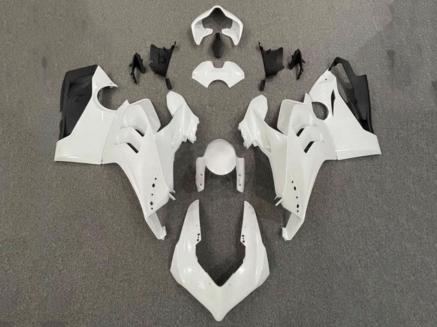 Migliori Carena Moto Ducati Panigale V4 V4S 2020-2021 - Bianco Perla Nero Lucido