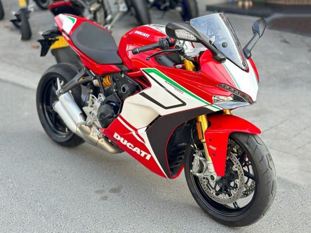 Migliori Carena Moto Ducati Supersport 939/939S 2017-2022 - Rosso Bianco Verde Banda