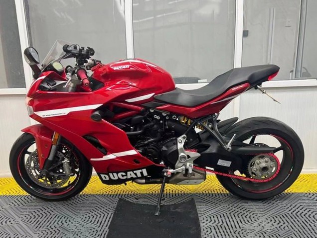 Migliori Carena Moto Ducati Supersport 939/939S 2017-2022 - Rosso Nero Bianco Banda