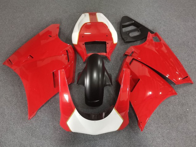 Migliori Carena Moto Ducati 748/916/996/998 1993-2005 - Bianco Rosso Oro Nero Opaco Race