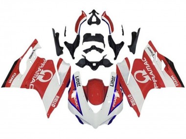 Migliori Carena Moto Ducati 959/1299 2015-2020 - Bianco Rosso Blu Pramac
