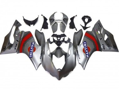 Migliori Carena Moto Ducati Panigale 1199 2011-2014 - Argento Rosso Blu Martini