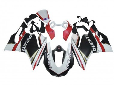 Migliori Carena Moto Ducati Panigale 1199 2011-2014 - Bianco Rosso Nero Opaco