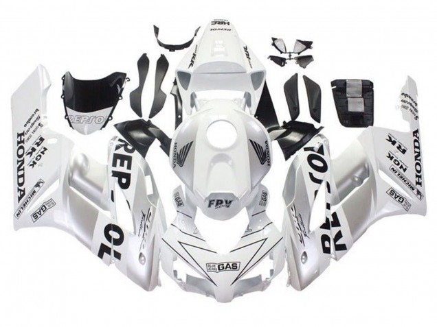 Migliori Carena Moto Honda CBR1000RR 2004-2005 - Bianco Argento Nero Repsol
