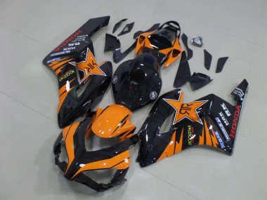 Migliori Carena Moto Honda CBR1000RR 2004-2005 - Arancia Nero Lucido Rockstar