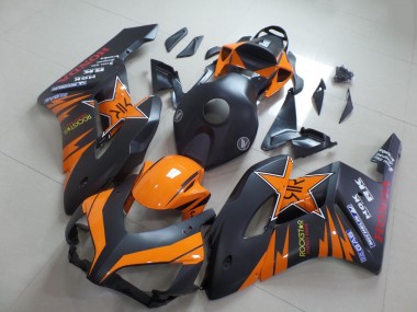 Migliori Carena Moto Honda CBR1000RR 2004-2005 - Arancia Nero Opaco Rockstar