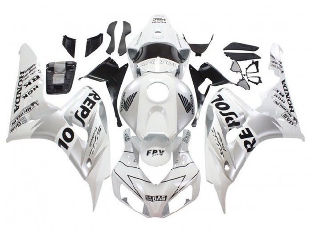 Migliori Carena Moto Honda CBR1000RR 2006-2007 - Bianco Argento Nero Repsol