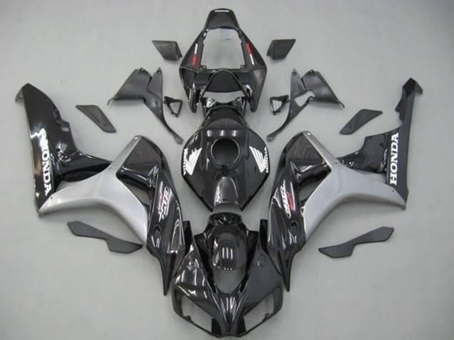 Migliori Carena Moto Honda CBR1000RR 2006-2007 - Argento Nero Lucido