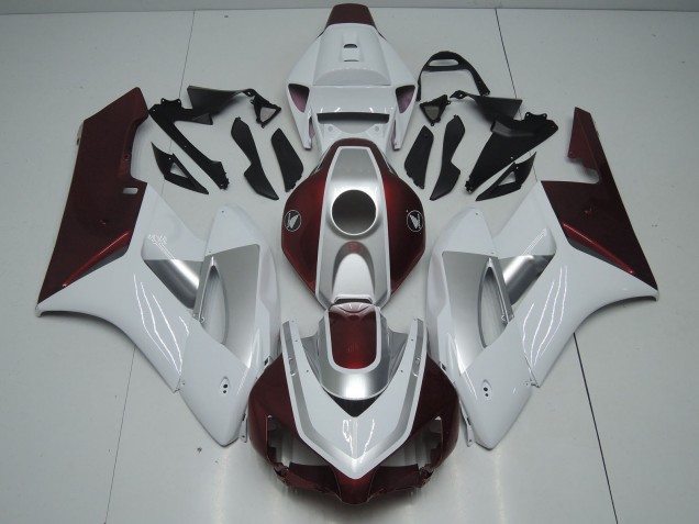 Migliori Carena Moto Honda CBR1000RR 2006-2007 - Bianco Argento Nero Lucido