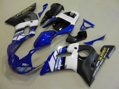 Migliori Carena Moto Yamaha YZF R6 1998-2002 - Bianco Blu Nero Opaco Motul Michelin