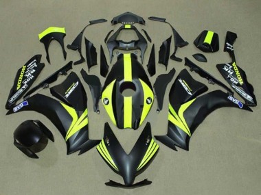 Migliori Carena Moto Honda CBR1000RR 2012-2016 - Nero Opaco Giallo Banda