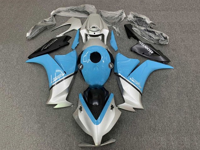 Migliori Carena Moto Honda CBR1000RR 2012-2016 - Azzurro Chiaro Argento Nero