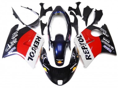 Migliori Carena Moto Honda CBR1100XX Blackbird 1996-2007 - Rosso Bianco Blu Nero Lucido Repsol