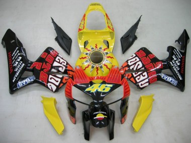 Migliori Carena Moto Honda CBR600RR 2005-2006 - Nero Giallo Rossi