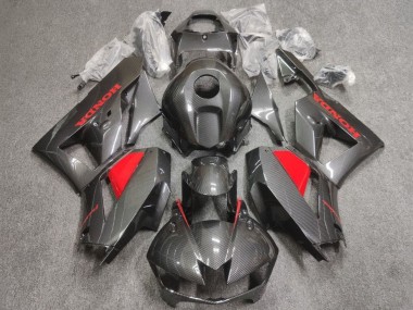 Migliori Carena Moto Honda CBR600RR 2013-2023 - Falso Fibra di Carbonio Rosso