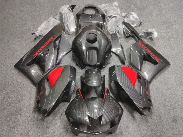 Migliori Carene Moto Honda CBR600RR 2013-2026 - Falso Fibra di Carbonio Rosso
