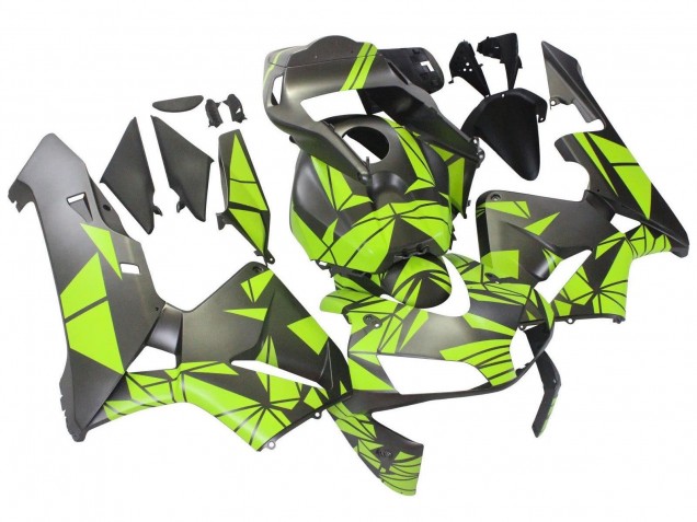 Migliori Carena Moto Honda CBR600RR 2003-2004 - Neon Giallo Grigio Opaco