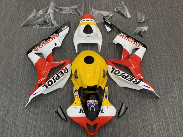 Migliori Carena Moto Honda CBR600RR 2007-2008 - Giallo Bianco Rosso Nero Lucido Repsol HRC