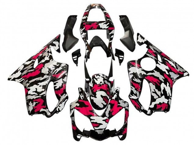 Migliori Carena Moto Honda CBR600 F4i 2001-2003 - Nero Rosso Grigio Camouflage