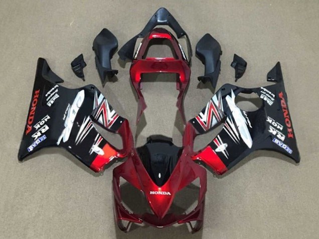 Migliori Carena Moto Honda CBR600 F4i 2001-2003 - Caramella Rosso Nero Lucido