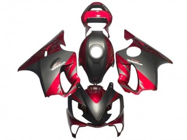 Migliori Carena Moto Honda CBR600 F4i 2001-2003 - Rosso Nero Opaco
