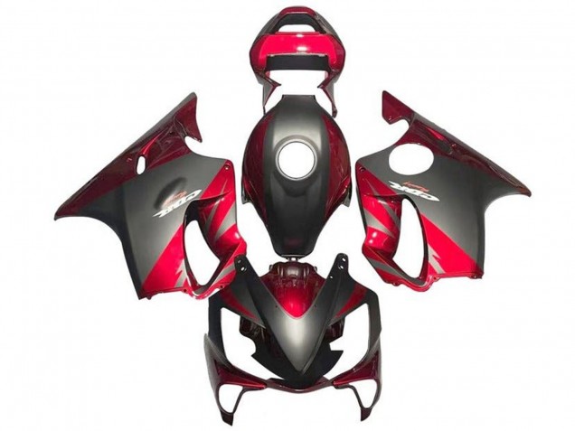 Migliori Carena Moto Honda CBR600 F4i 2001-2003 - Rosso Nero Opaco